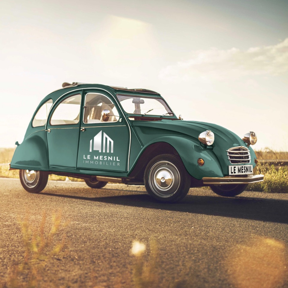 2cv - le Mesnil immobilier - iconic graphic