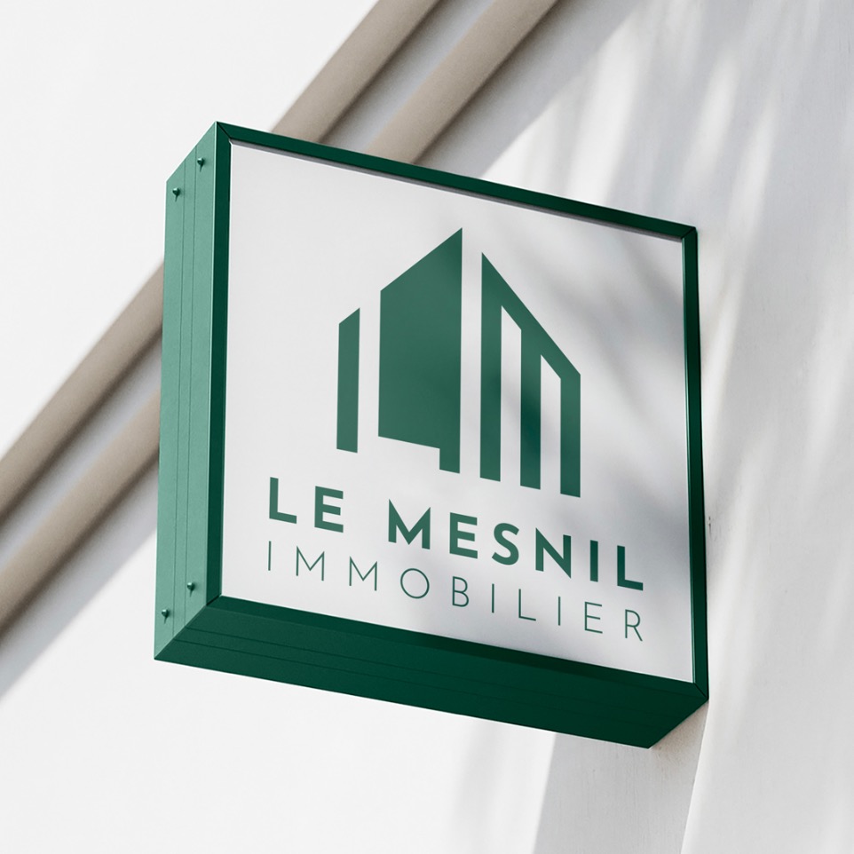 enseigne- le Mesnil immobilier - iconic graphic